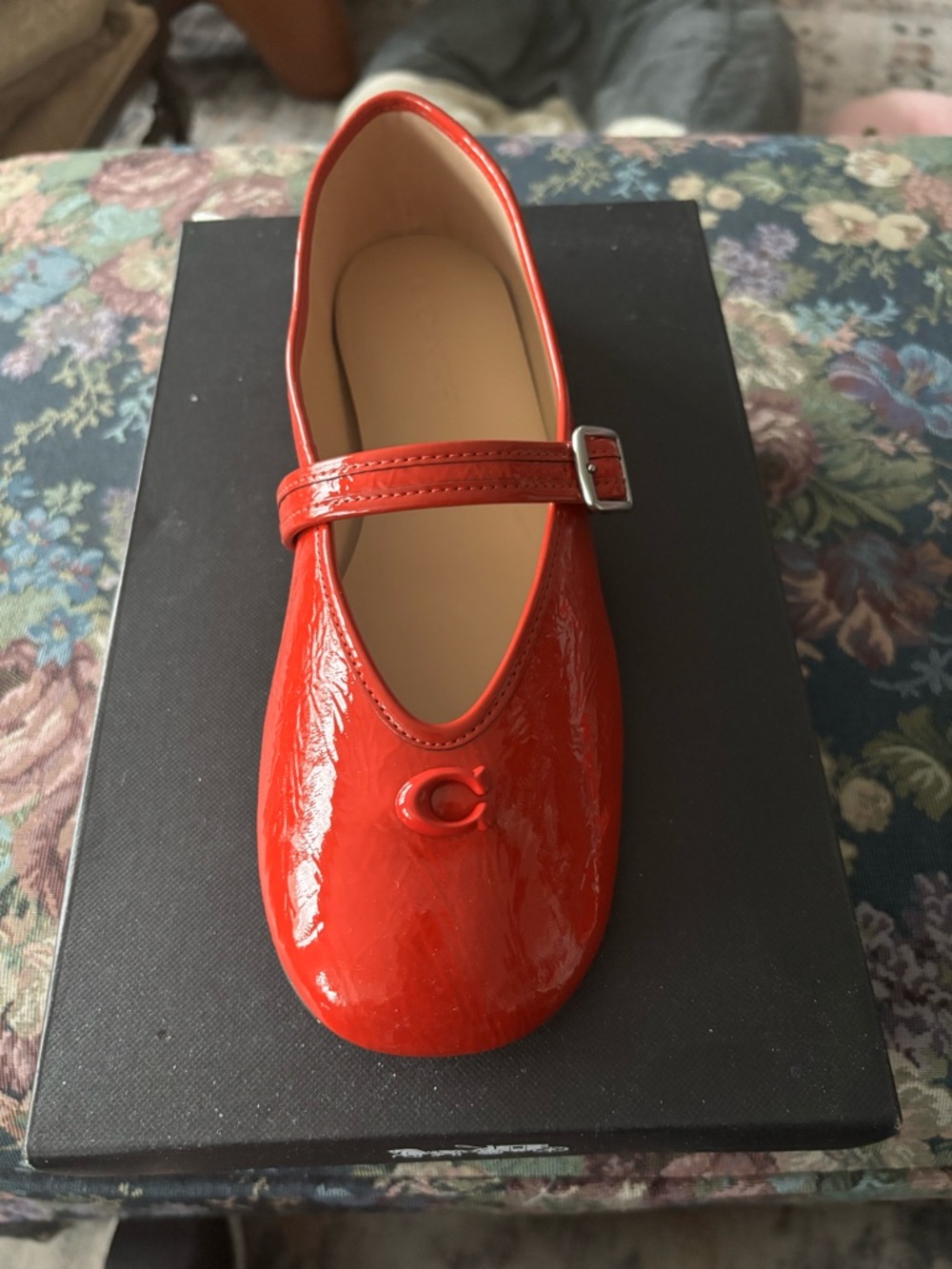 Coach Red Patent Mary Jane with Buckle Strap 8.5